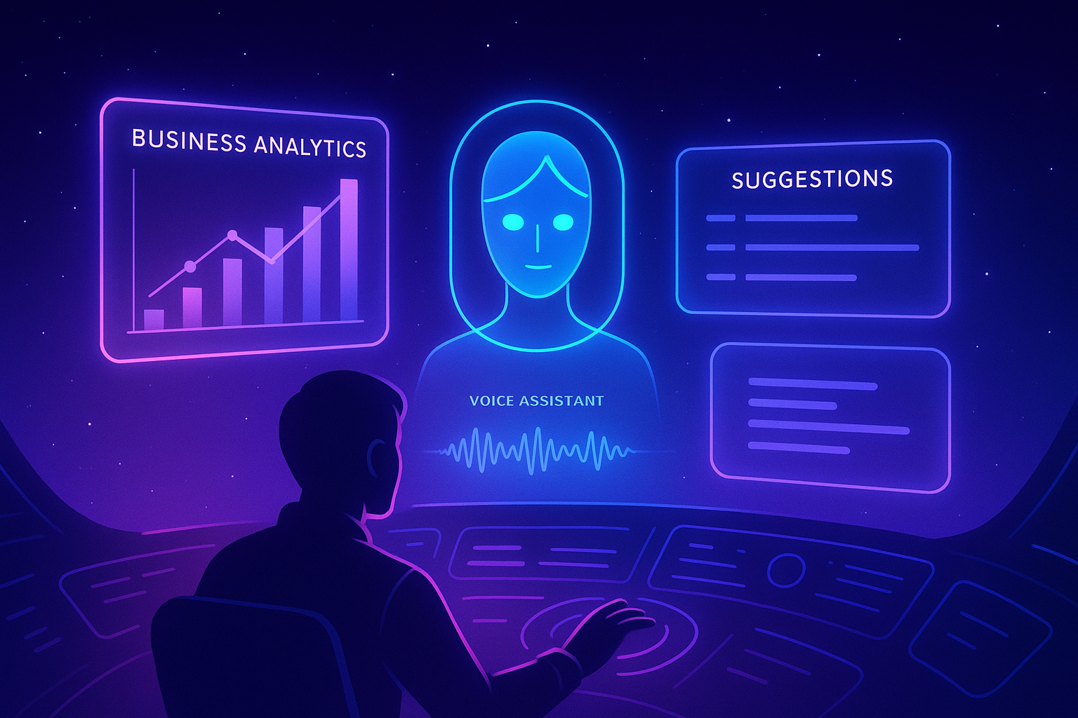 Visualización abstracta de datos y procesos de inteligencia artificial.