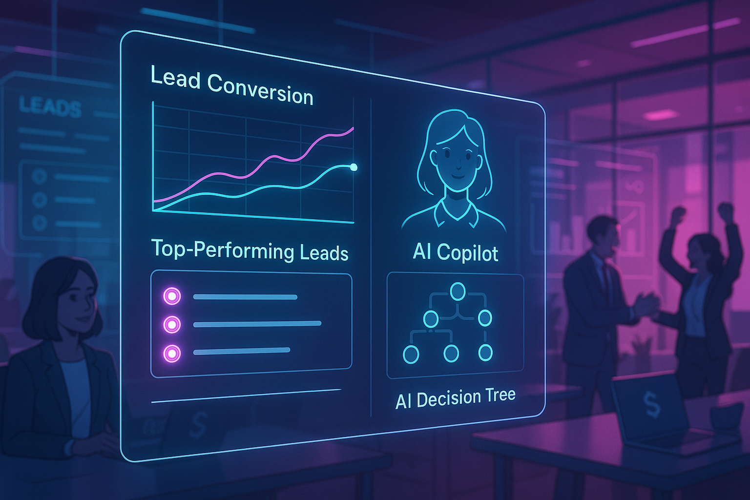 Persona usando una tablet en un evento para capturar leads.