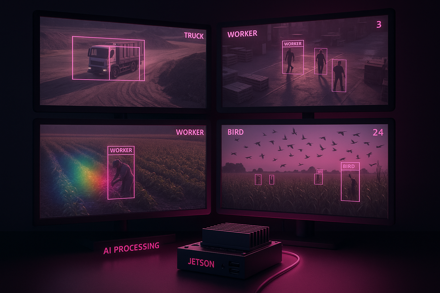 Interfaz de RS-Vision AI analizando un video en tiempo real.